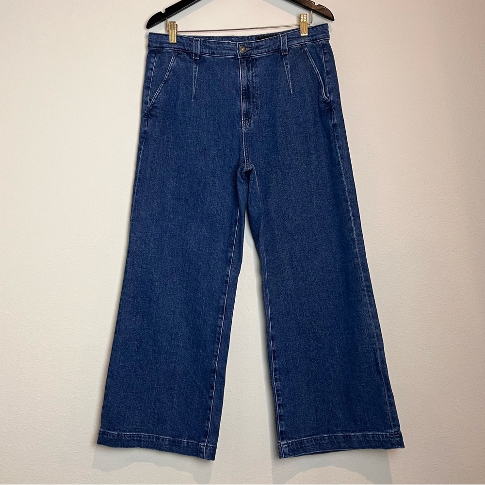 AG Adriano Goldschmied Daneel High-Rise Wide Leg Crop Japanese Fabric Size 31 - Picture 2 of 10